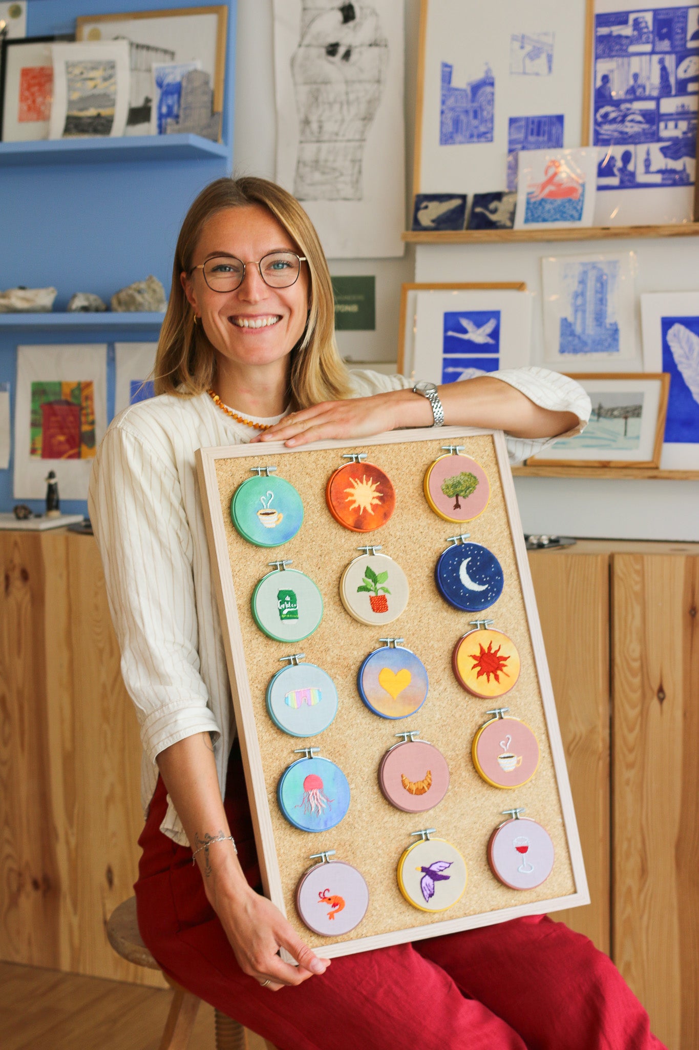 Turn your favorite summer memory into textile art with freehand embroidery